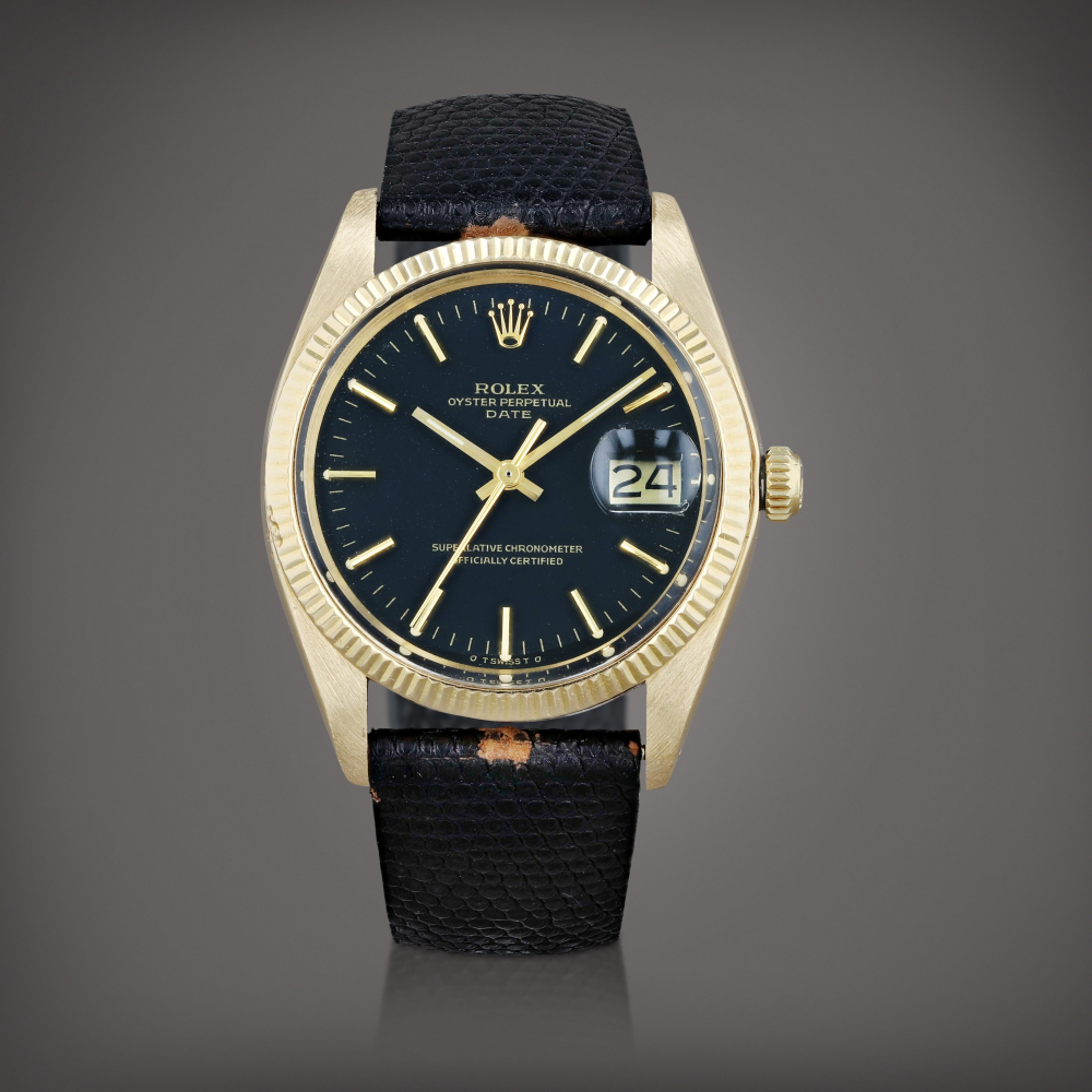 Date, reference 1503 Montre bracelet en or jaune avec date | Yellow gold wristwatch with date Vers 1978 | Circa 1978