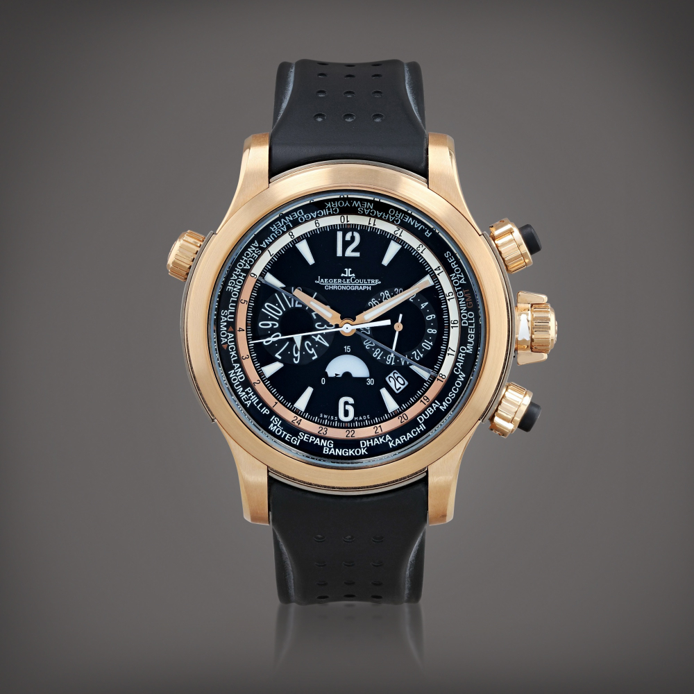 Master Compressor Extreme World Chronograph 46, limited edition, reference Q176247V, 150.2.22 Montre bracelet chronographe heure universelle en or rose et titane avec date | Pink gold and titanium chronograph worldtime wristwatch with date Vers 2008 | Cir