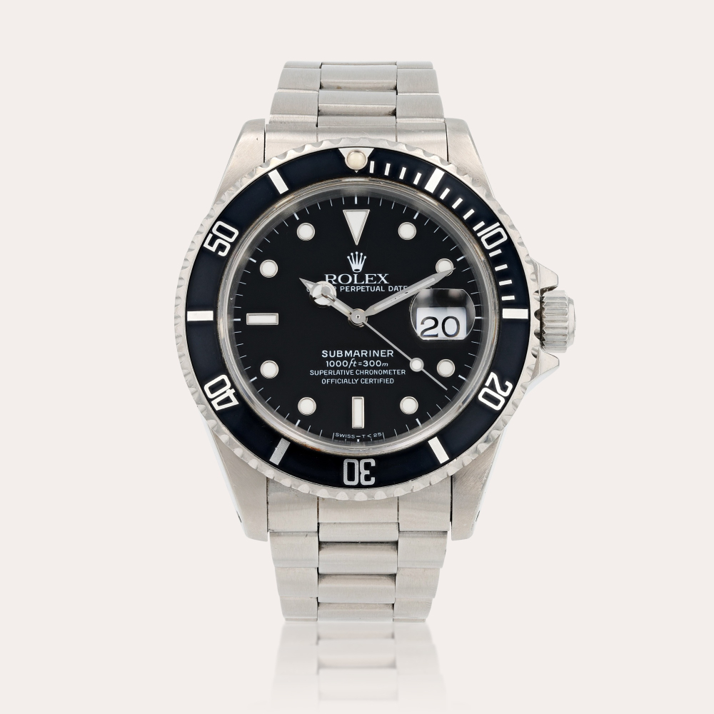 RolexSubmariner, reference 16610 Montre bracelet en acier avec date | Stainless steel wristwatch with date and bracelet Vers 1990 | Circa 1990