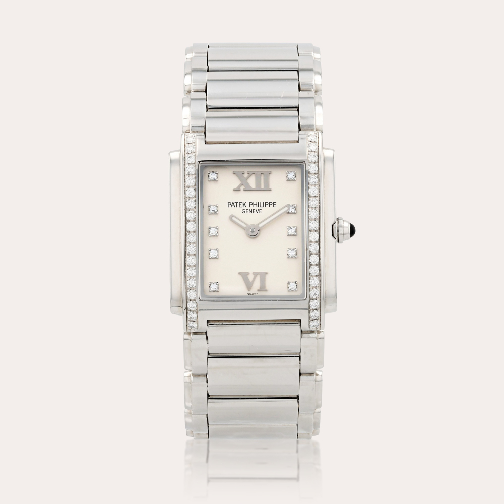 Patek PhilippeTwenty~4, reference 4910/10A Montre bracelet en acier et sertie de diamants | Stainless steel and diamond-set wristwatch with bracelet Vers 1999 | Circa 1999