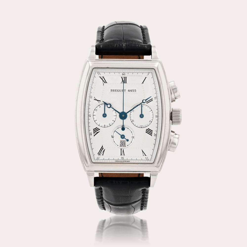 BreguetHéritage, reference 5460 Montre bracelet chronographe en or blanc avec date | White gold chronograph wristwatch with date Vers 2005 | Circa 2005