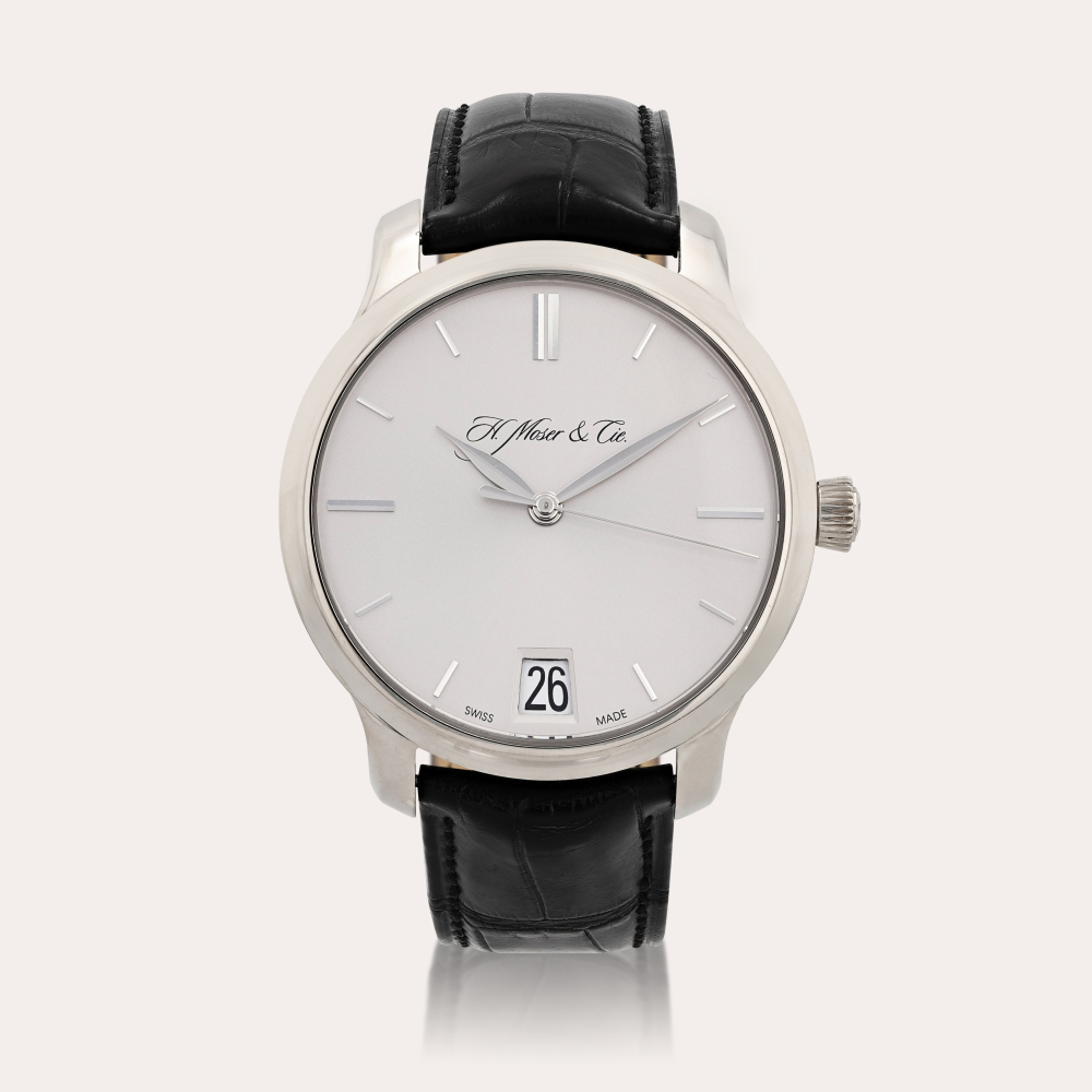 H. Moser & CieEndeavour Big Date Montre bracelet en or blanc avec date | White gold wristwatch with date Vers 2018 | Circa 2018