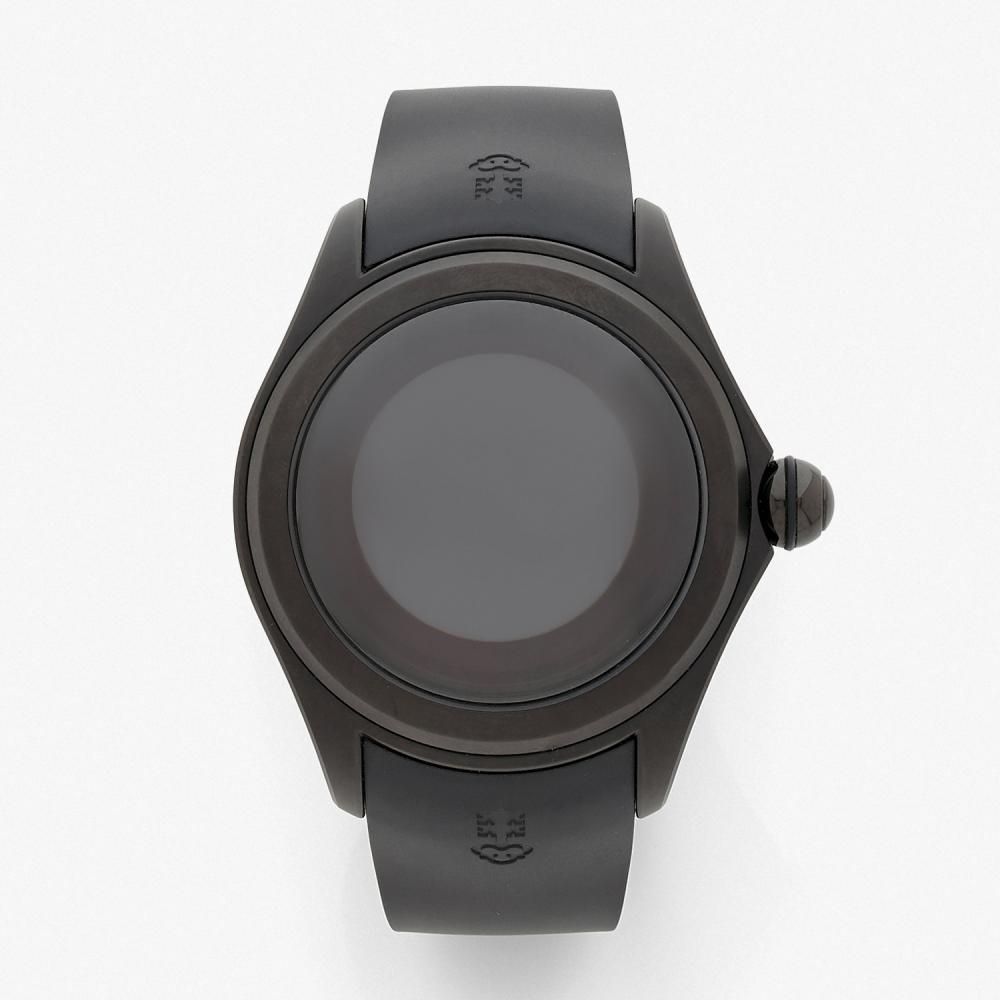 CORUM BUBBLE 47 CONNECTEE A PVD and rubber quartz wristwatch by Corum, circa 2018.