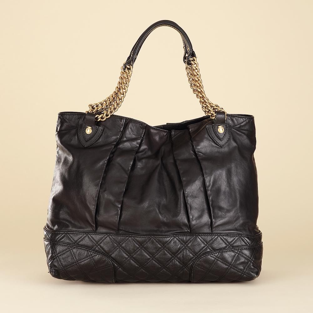 MARC JACOBS Handbag in black leather