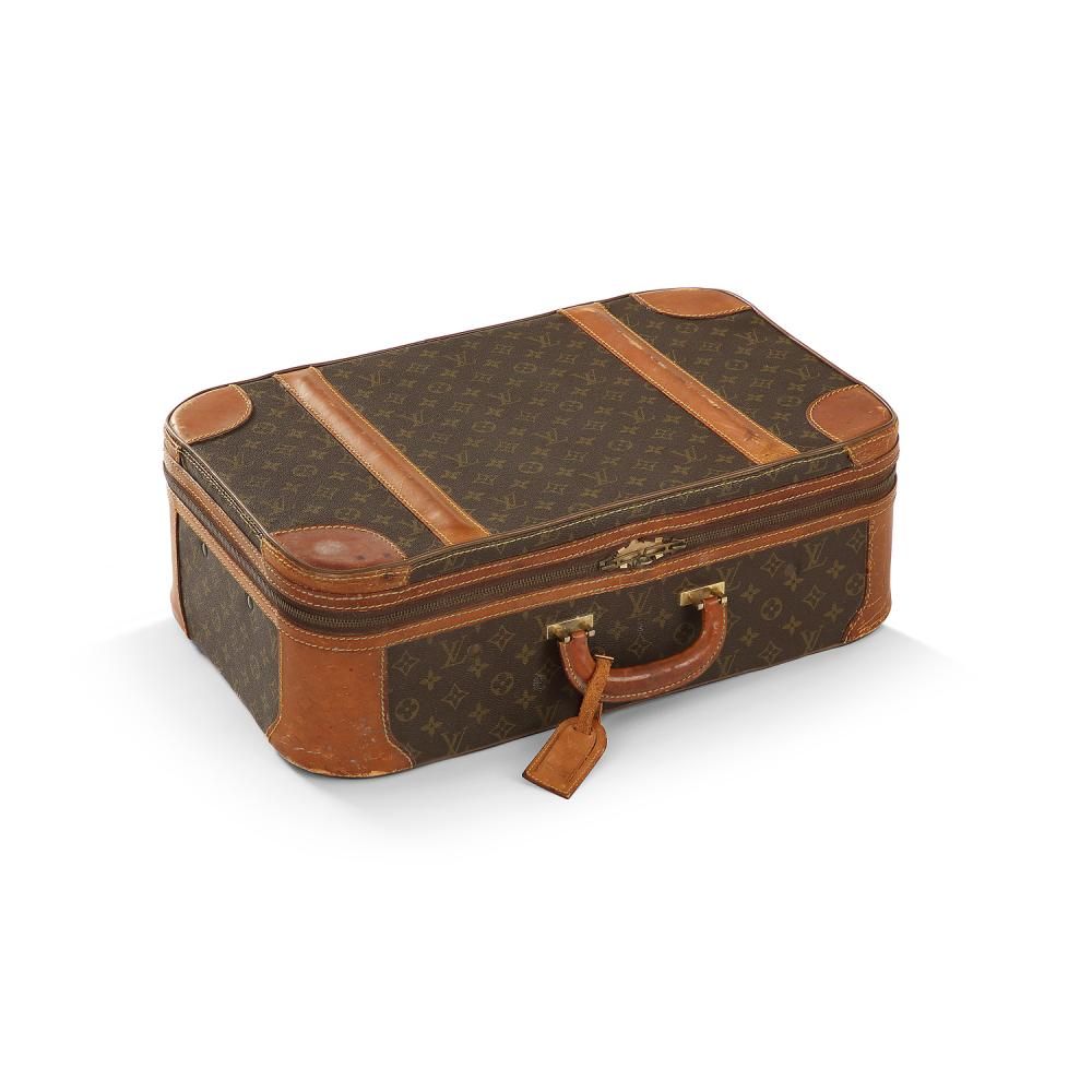 LOUIS VUITTON Airbus suitcase in monogram canvas and natural leather