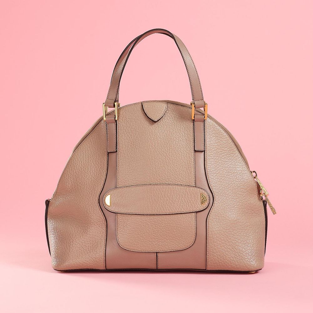 MARC JACOBS Handbag in taupe grained leather