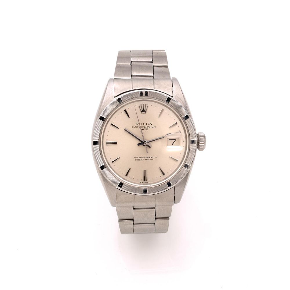 ROLEX DATE. REF. 1501. A stainless steel self winding wristwatch by Rolex, circa 1968.
