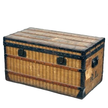 Sold at Auction: Louis Vuitton, Louis Vuitton Miniature Malle Courrier Trunk  w- Box & Papers